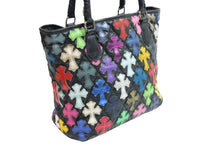 Load image into Gallery viewer, 極美品 CHROME HEARTS クロムハーツ ハンドバッグ マルチカラー ブラック フルセメタリー クロスパッチ FSトート 中古 54056