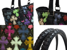 Load image into Gallery viewer, 極美品 CHROME HEARTS クロムハーツ ハンドバッグ マルチカラー ブラック フルセメタリー クロスパッチ FSトート 中古 54056