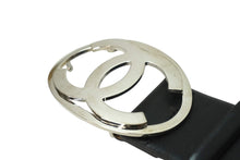 Load image into Gallery viewer, 希少サイズ CHANEL シャネル ココマーク ベルト 90/36 レザー ブラック シルバー金具 06A刻印 サイズ90/36 美品 中古 54058