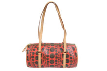 Load image into Gallery viewer, 極美品 ルイ ヴィトン LOUIS VUITTON モノグラム パンプキンドット パピヨン ショルダー バッグ 赤 草間彌生 M40689 中古 54061