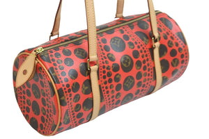 極美品 ルイ ヴィトン LOUIS VUITTON モノグラム パンプキンドット パピヨン ショルダー バッグ 赤 草間彌生 M40689 中古 54061