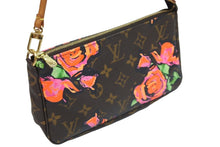 Load image into Gallery viewer, LOUIS VUITTON ルイ・ヴィトン ハンドバッグ モノグラムローズ アクセソワール ポーチ M48615 ゴールド金具 美品 中古 54063