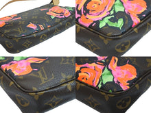 Load image into Gallery viewer, LOUIS VUITTON ルイ・ヴィトン ハンドバッグ モノグラムローズ アクセソワール ポーチ M48615 ゴールド金具 美品 中古 54063