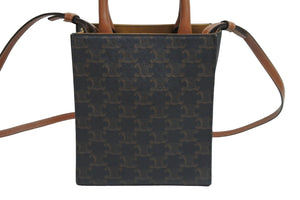 CELINE セリーヌ ショルダーバッグ ミニ バーティカルカバ プリント入り 194372BZK.04LU ゴールド金具 美品 中古 54065
