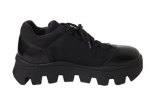Load image into Gallery viewer, 極美品 PRADA プラダ スニーカー 厚底スニーカー ナイロン レザー ブラック 2EE353 サイズ5 1/2 中古 54068