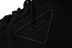 極美品 PRADA プラダ スニーカー 厚底スニーカー ナイロン レザー ブラック 2EE353 サイズ5 1/2 中古 54068