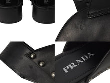 Load image into Gallery viewer, PRADA プラダ サンダル スタッズ クロッグシューズ トライアングルロゴプレート サイズ5 2Z2993 シルバー金具 美品 54069