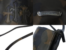 Load image into Gallery viewer, 極美品 CHROMEHEARTS クロムハーツ スクエアポケット ショルダーバッグ セメタリークロス スクロールラベル カモフラ柄 中古 54104