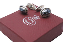 Load image into Gallery viewer, Georg Jensen ジョージジェンセン カフス ヘマタイトカフス シルバー925 44B ブルー 箱付き 美品 中古 54105