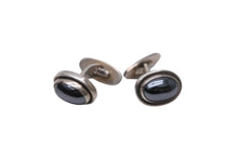 Load image into Gallery viewer, Georg Jensen ジョージジェンセン カフス ヘマタイトカフス シルバー925 44B ブルー 箱付き 美品 中古 54105