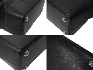 CHANEL シャネル ハンドバッグ キャビアスキン チョコバー 8番台 2003年 ブラック シルバー金具 美品 中古 54123