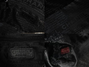 CHANEL シャネル ハンドバッグ キャビアスキン チョコバー 8番台 2003年 ブラック シルバー金具 美品 中古 54123