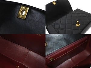 CHANEL シャネル ダイアナマトラッセ25 ショルダーバッグ 2番台 ラムスキン ブラック ゴールド金具 美品 中古 54125