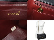 Load image into Gallery viewer, CHANEL シャネル ダイアナマトラッセ25 ショルダーバッグ 2番台 ラムスキン ブラック ゴールド金具 美品 中古 54125
