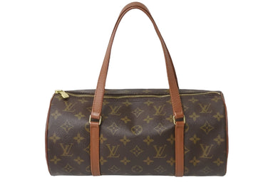 LOUIS VUITTON ルイヴィトン パピヨン30 ショルダーバッグ M51365 モノグラム ブラウン ゴールド金具 美品 中古 54128