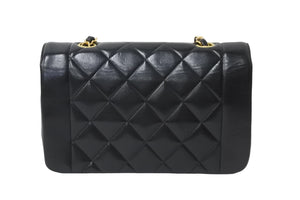 CHANEL シャネル ショルダーバッグ ダイアナ22 マトラッセ チェーン ヴィンテージ 2番台 ブラック ゴールド金具 美品 中古 54129