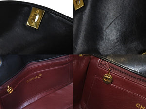 CHANEL シャネル ショルダーバッグ ダイアナ22 マトラッセ チェーン ヴィンテージ 2番台 ブラック ゴールド金具 美品 中古 54129