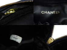 Load image into Gallery viewer, CHANEL シャネル ココマーク バニティバッグ ハンドバッグ 4番台 デニム GP ブルー フランス製 ゴールド金具 美品 中古 54137
