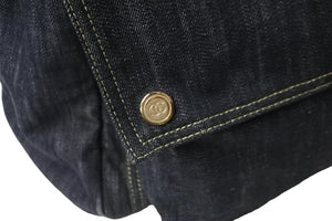 CHANEL シャネル トートバッグ ココマーク スパークリングデニム 10番台 2005年 ブルー デニム シルバー金具 美品 中古 54140
