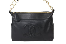 Load image into Gallery viewer, CHANEL シャネル ココマーク ワンショルダーバッグ 8番台 キャビアスキン GP ブラック ゴールド金具 美品 中古 54141