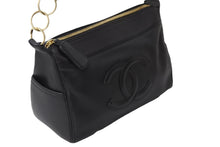 Load image into Gallery viewer, CHANEL シャネル ココマーク ワンショルダーバッグ 8番台 キャビアスキン GP ブラック ゴールド金具 美品 中古 54141