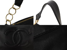 Load image into Gallery viewer, CHANEL シャネル ココマーク ワンショルダーバッグ 8番台 キャビアスキン GP ブラック ゴールド金具 美品 中古 54141