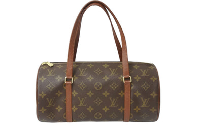 LOUIS VUITTON ルイヴィトン パピヨン30 ショルダーバッグ モノグラム ブラウン ゴールド金具 M51365 美品 中古 54156