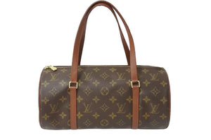 LOUIS VUITTON ルイヴィトン パピヨン30 ショルダーバッグ モノグラム ブラウン ゴールド金具 M51365 美品 中古 54156