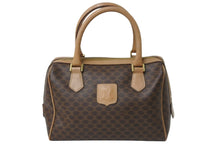 Load image into Gallery viewer, CELINE セリーヌ ミニボストンバッグ ハンドバッグ マカダム柄 M14 PVCコーティングキャンバス ブラウン 良品 中古 54165