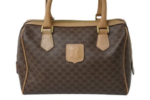 Load image into Gallery viewer, CELINE セリーヌ ミニボストンバッグ ハンドバッグ マカダム柄 M14 PVCコーティングキャンバス ブラウン 良品 中古 54165