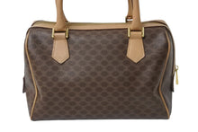 Load image into Gallery viewer, CELINE セリーヌ ミニボストンバッグ ハンドバッグ マカダム柄 M14 PVCコーティングキャンバス ブラウン 良品 中古 54165