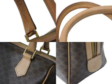 Load image into Gallery viewer, CELINE セリーヌ ミニボストンバッグ ハンドバッグ マカダム柄 M14 PVCコーティングキャンバス ブラウン 良品 中古 54165