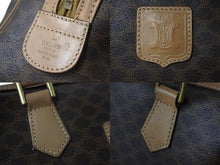 Load image into Gallery viewer, CELINE セリーヌ ミニボストンバッグ ハンドバッグ マカダム柄 M14 PVCコーティングキャンバス ブラウン 良品 中古 54165