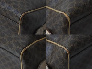 CELINE セリーヌ ミニボストンバッグ ハンドバッグ マカダム柄 M14 PVCコーティングキャンバス ブラウン 良品 中古 54165