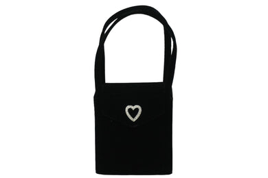 YVES SAINT LAURENT イヴサンローラン バニティバッグ m81185679993 ラインストーン ブラック ベロア シルバー金具 美品 中古 54168 