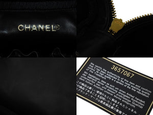 CHANEL シャネル ココマーク バニティバッグ 縦型 ハンドバッグ 3番台 キャビアスキン ブラック ゴールド金具 美品 中古 54177