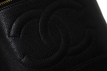 Load image into Gallery viewer, CHANEL シャネル ココマーク バニティバッグ 縦型 ハンドバッグ 3番台 キャビアスキン ブラック ゴールド金具 美品 中古 54177