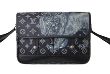Load image into Gallery viewer, LOUIS VUITTON ルイヴィトン ショルダーバッグ サバンナPM チャップマンブラザーズ M54248 ネイビー シルバー金具 美品 中古 54179