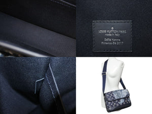 LOUIS VUITTON ルイヴィトン ショルダーバッグ サバンナPM チャップマンブラザーズ M54248 ネイビー シルバー金具 美品 中古 54179