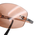 Load image into Gallery viewer, CHANEL シャネル サングラス メガネ ココマーク 4002 オレンジ シルバー ブラック サイズ54□19 美品 中古 54189