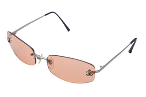 CHANEL シャネル サングラス メガネ ココマーク 4002 オレンジ シルバー ブラック サイズ54□19 美品 中古 54189