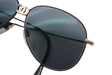 Load image into Gallery viewer, CHANEL シャネル サングラス メガネ アイウェア ティアドロップ ココマーク ブラック ゴールド 02463 90405 美品 中古 54190