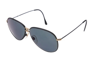 CHANEL シャネル サングラス メガネ アイウェア ティアドロップ ココマーク ブラック ゴールド 02463 90405 美品 中古 54190