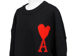 ami alexandre mattiussi アミアレクサンドレマチウシ ニット・セーター クルーネックセーター ブラック サイズM 美品 中古 54207 