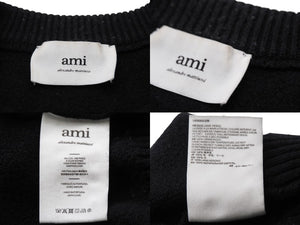 ami alexandre mattiussi アミアレクサンドレマチウシ ニット・セーター クルーネックセーター ブラック サイズM 美品 中古 54207 