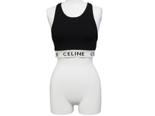 Load image into Gallery viewer, CELINE セリーヌ タンクトップ スポーツブラ アスレチックニット ブラック サイズS 2A68L372N コットン ナイロン 美品 中古 54211
