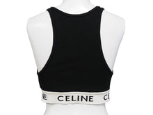 Load image into Gallery viewer, CELINE セリーヌ タンクトップ スポーツブラ アスレチックニット ブラック サイズS 2A68L372N コットン ナイロン 美品 中古 54211