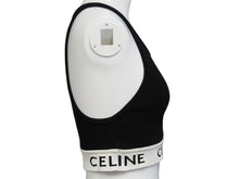 Load image into Gallery viewer, CELINE セリーヌ タンクトップ スポーツブラ アスレチックニット ブラック サイズS 2A68L372N コットン ナイロン 美品 中古 54211