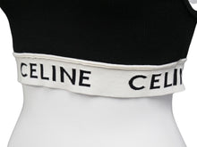 Load image into Gallery viewer, CELINE セリーヌ タンクトップ スポーツブラ アスレチックニット ブラック サイズS 2A68L372N コットン ナイロン 美品 中古 54211