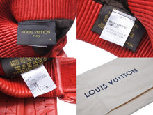 Load image into Gallery viewer, LOUIS VUITTON × Supreme ルイヴィトン × シュプリーム モノグラムレザーグローブ レッド 手袋 MP1893 8サイズ 美品 中古 54223